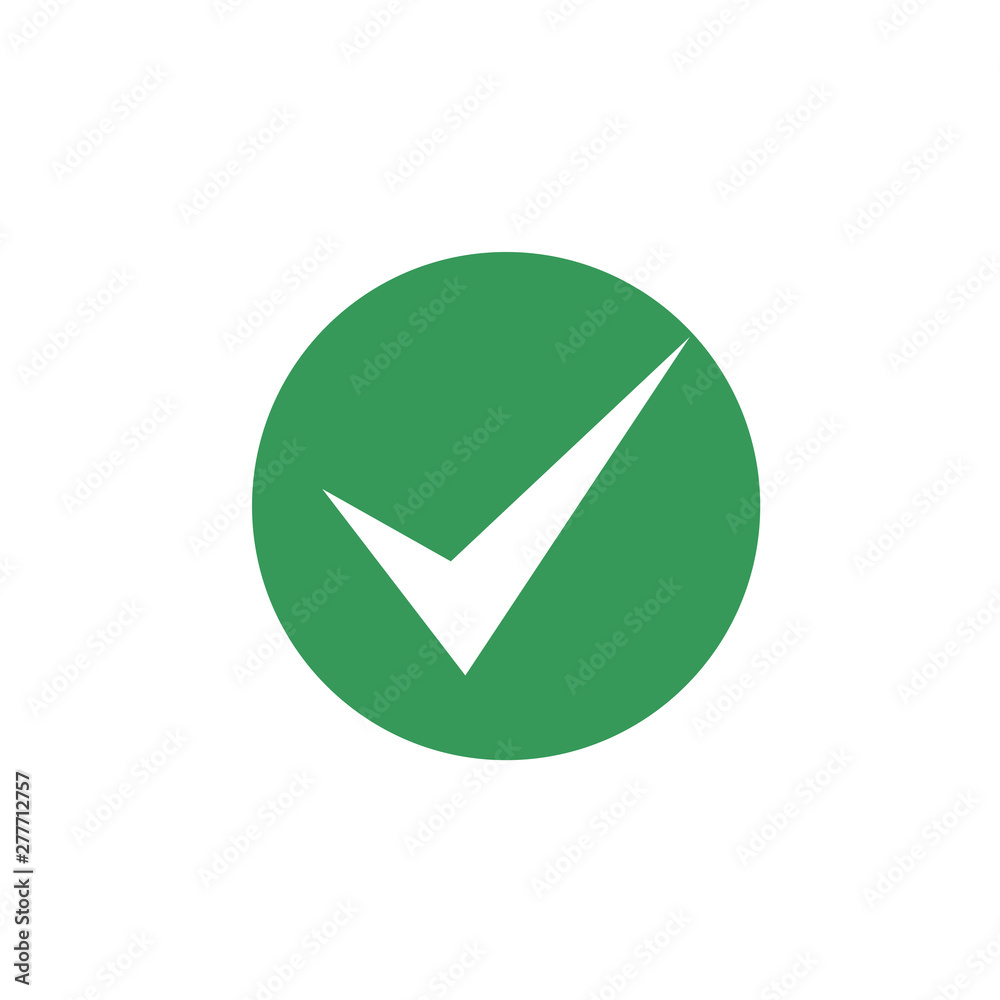 Green check mark icon symbol template color editable vector sign isolated on white background illustration for graphic and web design. Green check mark icon symbol template color editable vector sign isolated on white background illustration for graphic and web design.