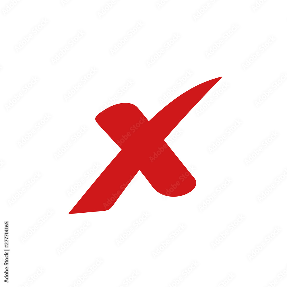 red cross mark icon template color editable. Symbol No or X button for correct, vote, check, not approved, error, wrong and failed decision. vector sign isolated on white background red cross mark icon template color editable. Symbol No or X button for correct, vote, check, not approved, error, wrong and failed decision. vector sign isolated on white background