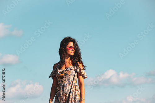 girl looking at the clear blue sky  © Alohadunya