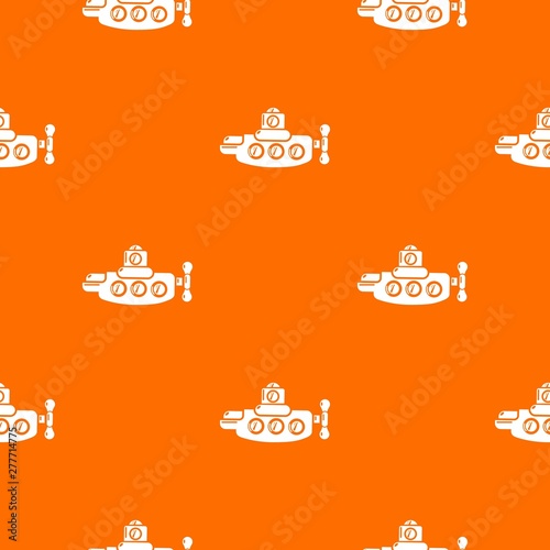 Submarine nautical pattern vector orange for any web design best