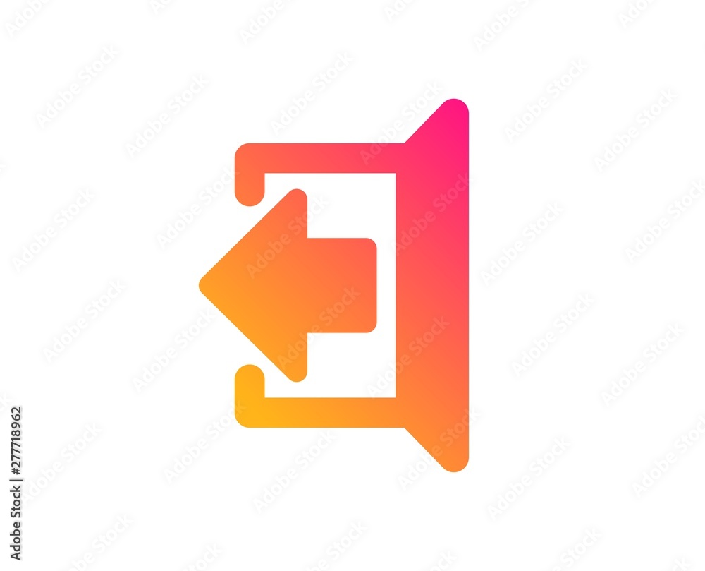 Logout arrow icon. Sign out symbol. Navigation pointer. Classic flat style. Gradient sign out icon. Vector Logout arrow icon. Sign out symbol. Navigation pointer. Classic flat style. Gradient sign out icon. Vector