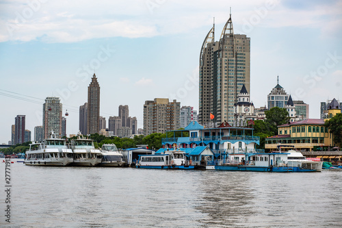 china harbin cityscape view from river