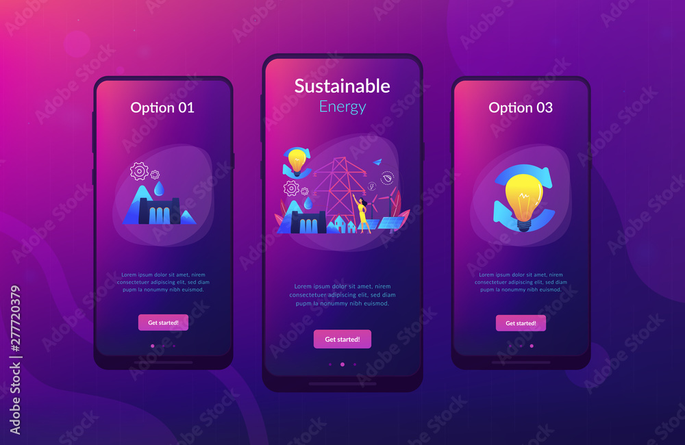 Scientist with sustainable development ideas solar panels, hydropower ...