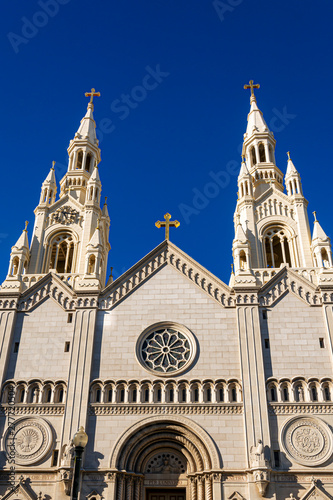 Canvas Print Facade of the Catholic Church of Saints Peter and Paul in San Francisco