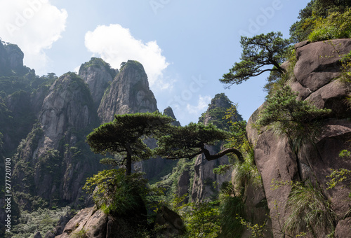 Mount Sanqing or Sanqingshan, a Taoist sacred mountain in Yushan County, Jiangxi, China. UNESCO World Heritage. National Geopark. photo