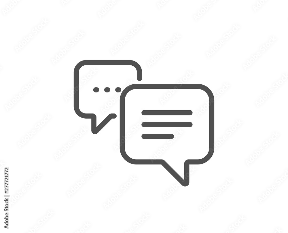 Dots message line icon. Chat comment sign. Speech bubble symbol. Quality design element. Linear style dots message icon. Editable stroke. Vector Dots message line icon. Chat comment sign. Speech bubble symbol. Quality design element. Linear style dots message icon. Editable stroke. Vector