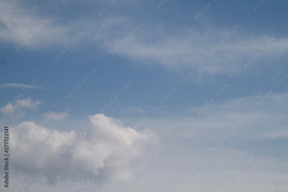 The vast blue sky and clouds sky. blue sky background with tiny clouds. 