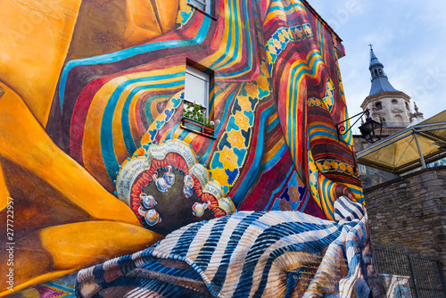 Принти на полотні The Painted City, Vitoria, Alava, Basque Country, Spain, Europe