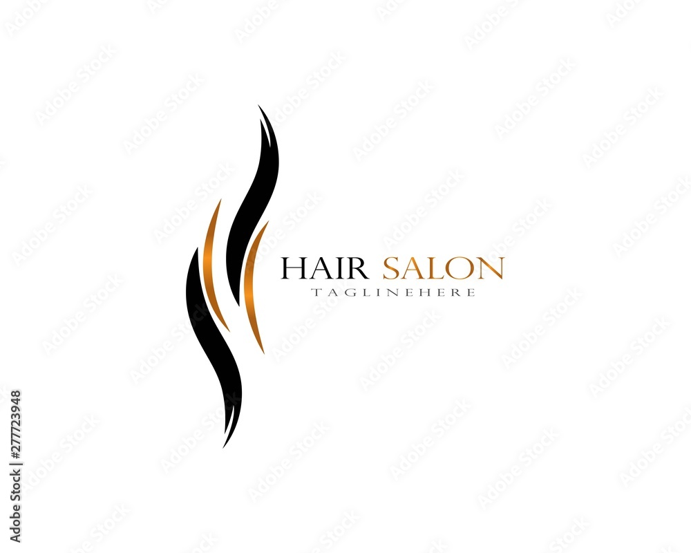 Hair wave logo ilustration vector template Hair wave logo ilustration vector template