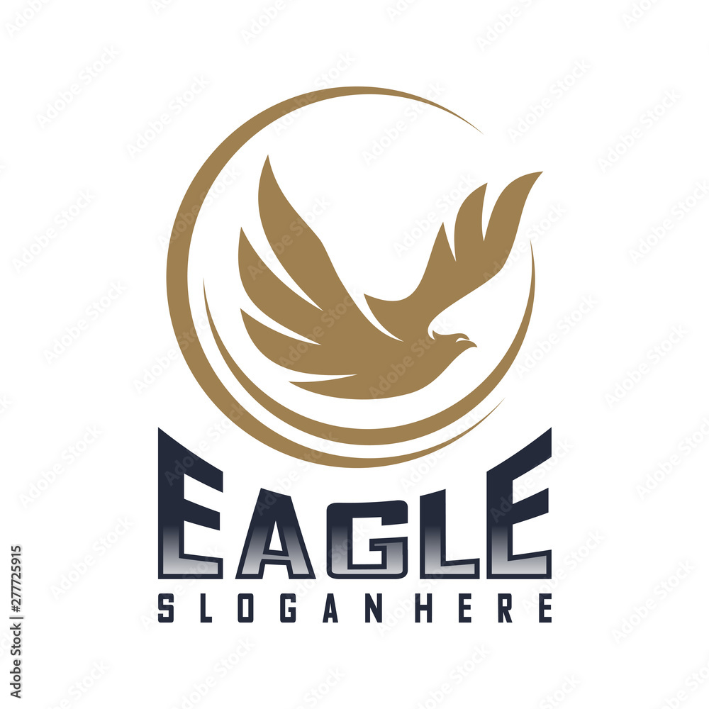 Obraz premium Eagle Logo Design Vector. Flying Eagle logo template. Icon Symbol