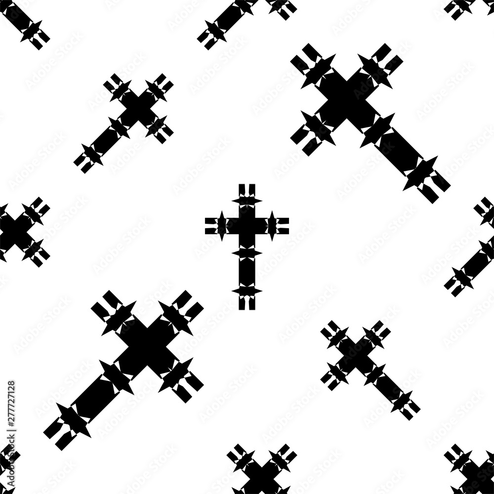 Obraz premium Christian Cross Seamless Pattern