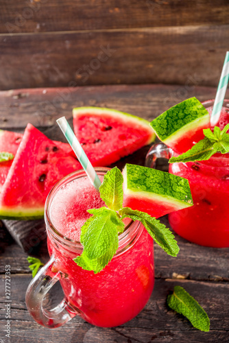 Cold summer watermelon smoothie