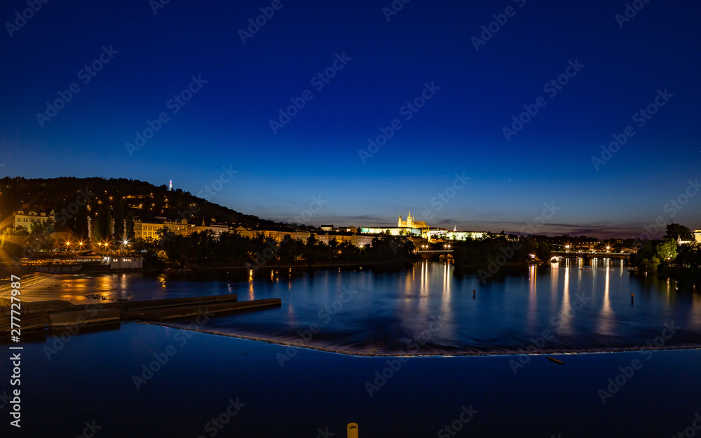 Prague night panorama