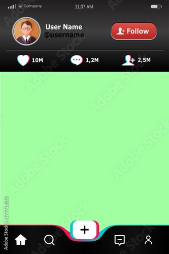 Mobile App template. Background for mobile connection with icons social media...