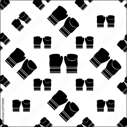 Boxing Glove Icon Seamless Pattern