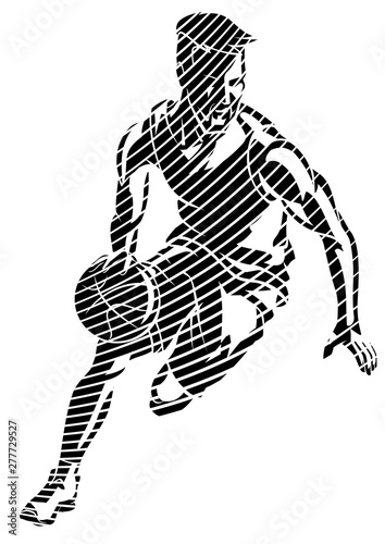 Calligraphic Basketball Dribble