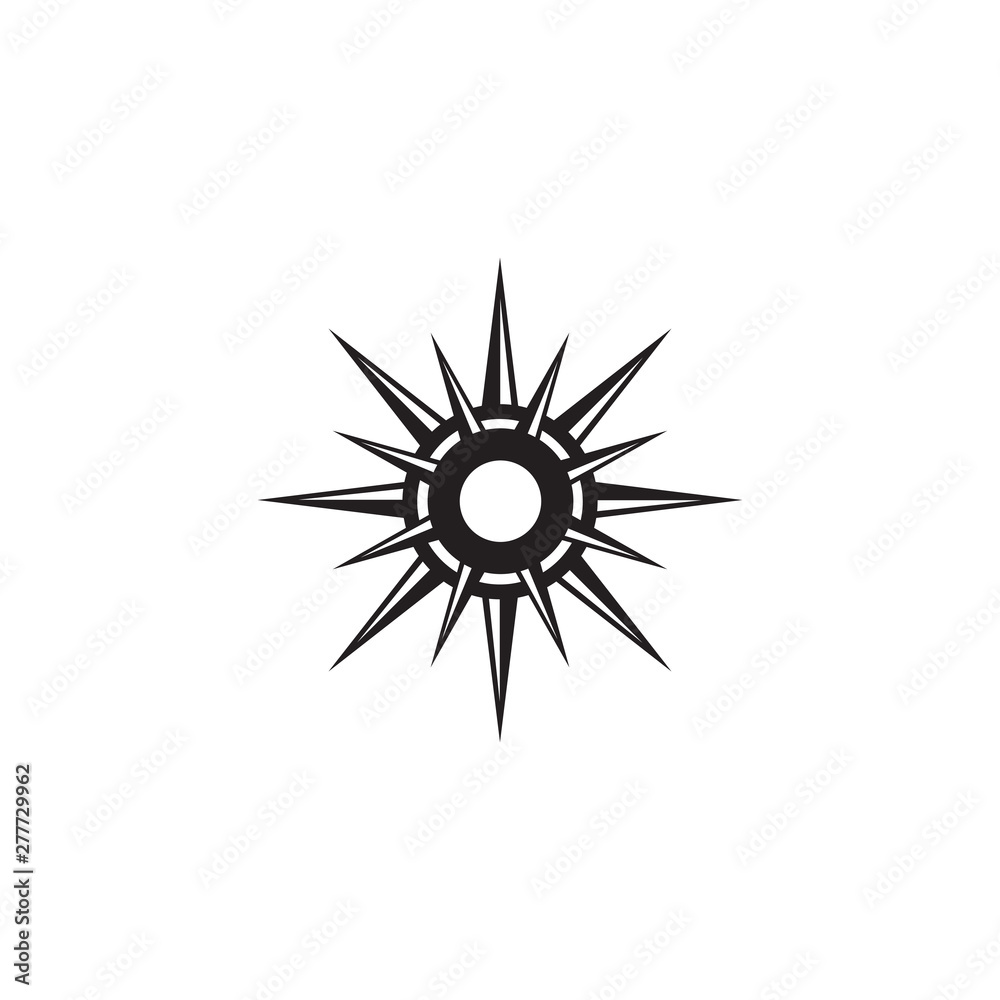 Classic compass logo design vector template