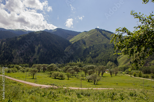 Mountains near the city of Almaty, Kazakhstan. Summer in the mountains, Kaskelen Gorge