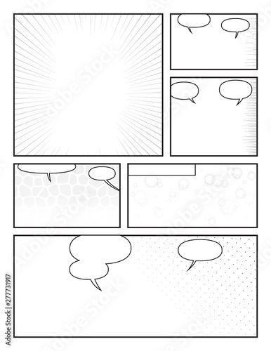 Manga style page layout
