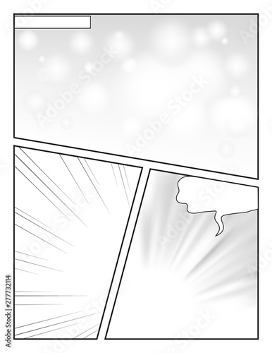 Manga style page layout