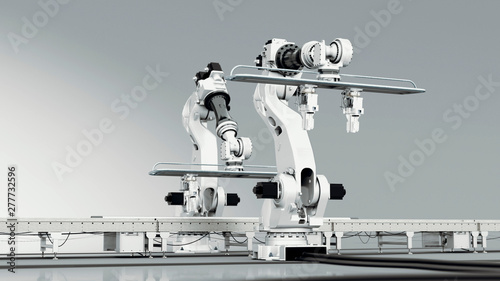 Interacting Industrial Robots photo