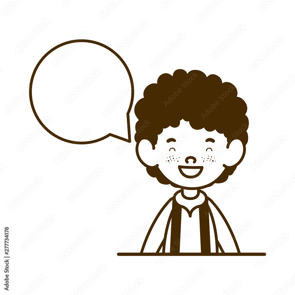 silhouette of student boy smiling with speech bubble silhouette of student boy smiling with speech bubble