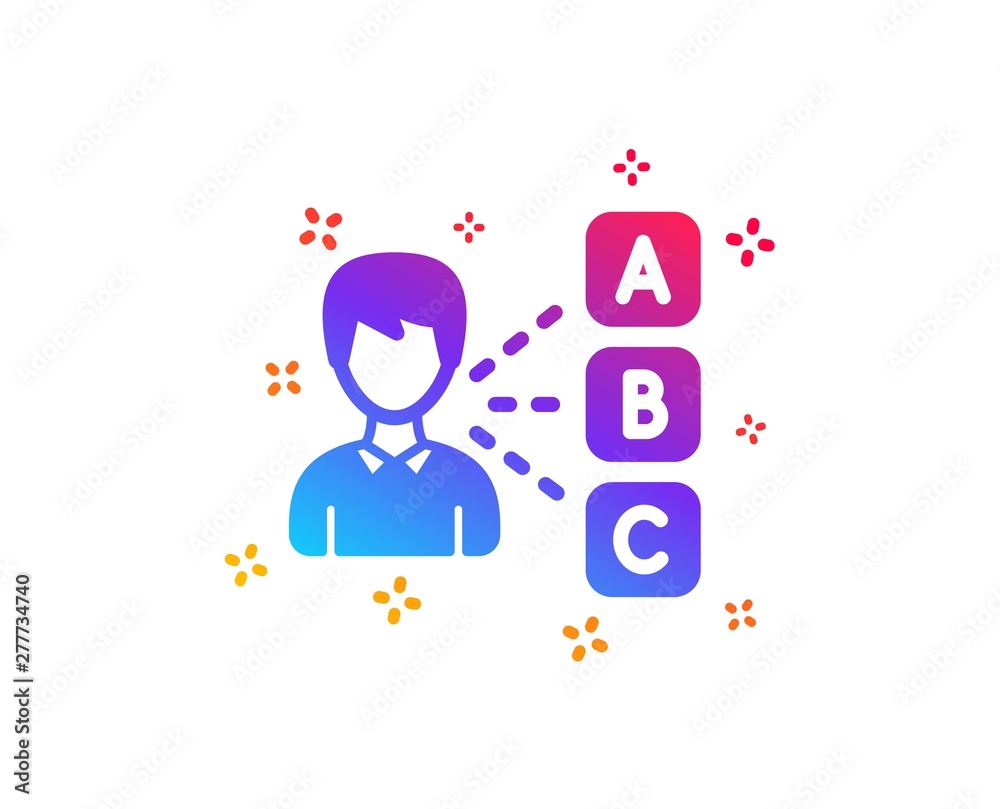 Opinion or choice icon. Select answer sign. Business test symbol. Dynamic shapes. Gradient design opinion icon. Classic style. Vector Opinion or choice icon. Select answer sign. Business test symbol. Dynamic shapes. Gradient design opinion icon. Classic style. Vector