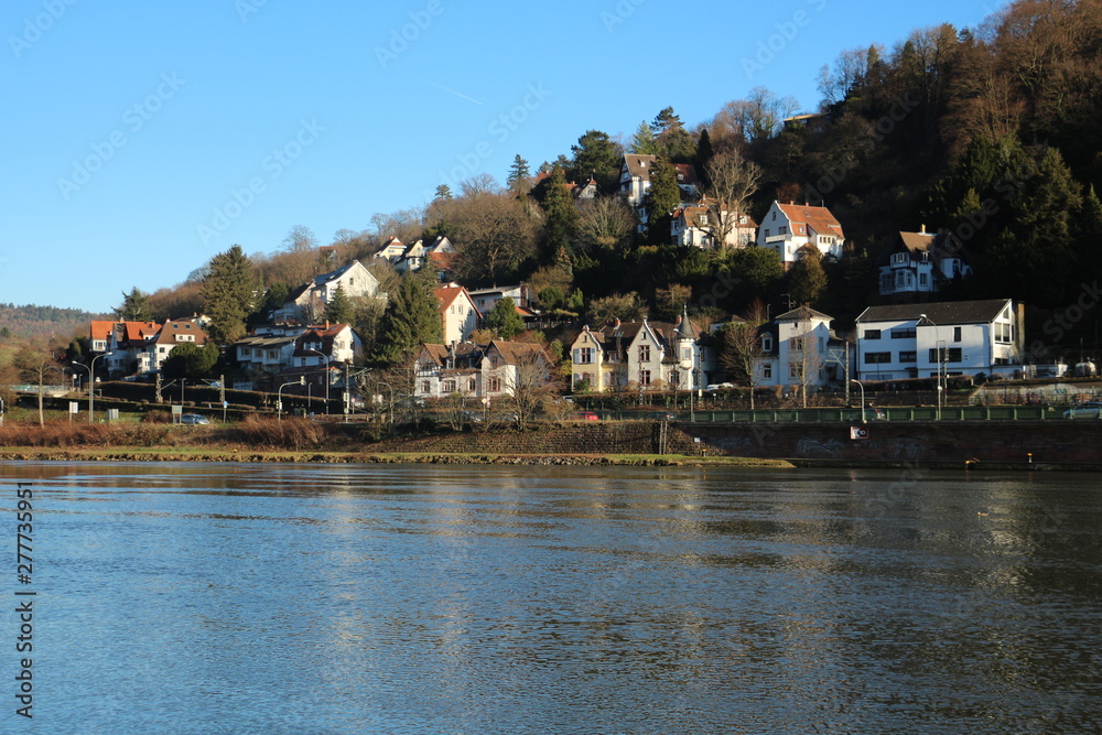 houses on the bank of river