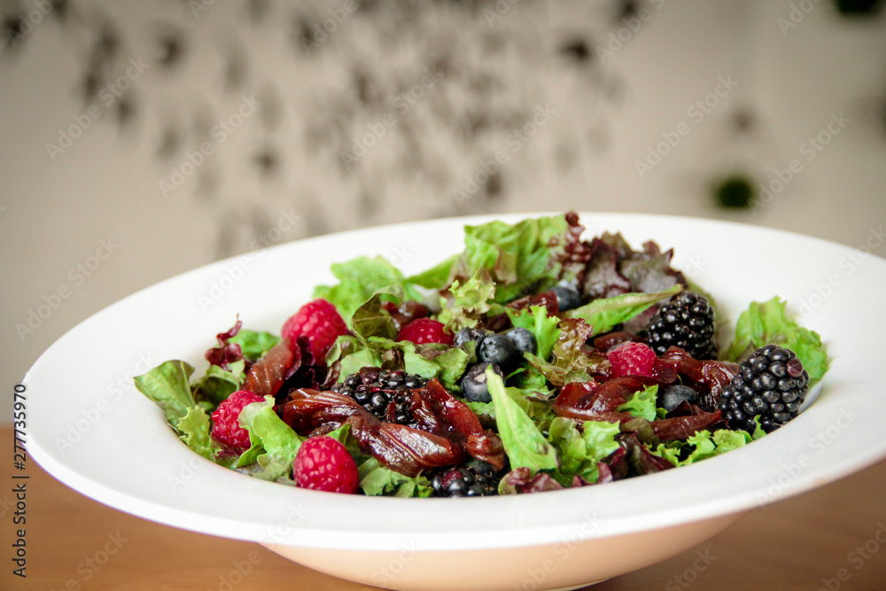 Raspberry and blackberry salad bowl Raspberry and blackberry salad bowl