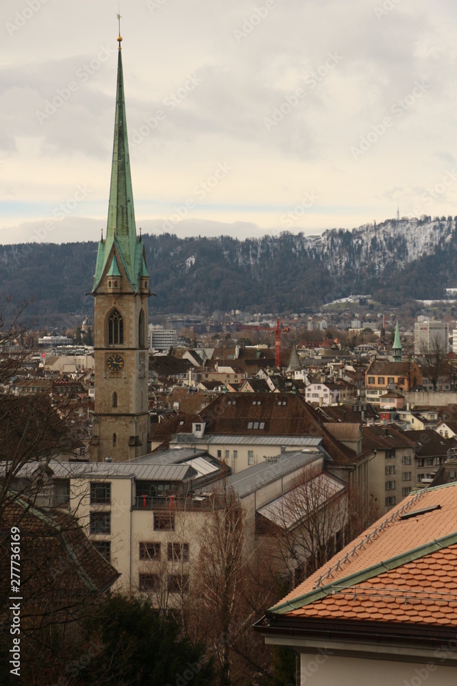 panoramic view of the city Zurich