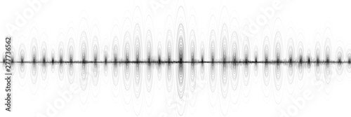 Panorama Modern Earthquake Wave on White paper background  audio wave diagram concept  design for education and science  Vector Illustration.