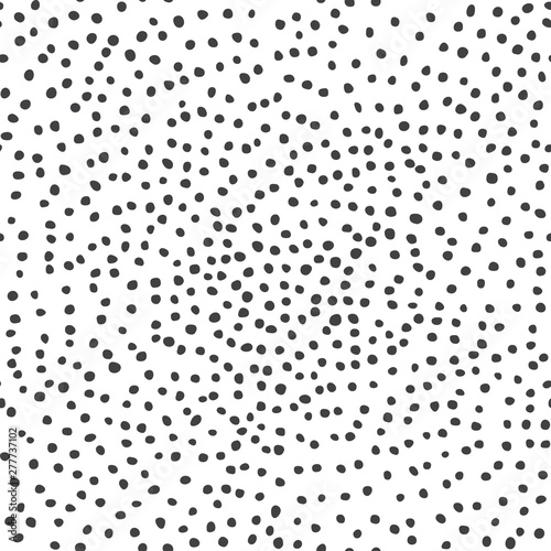black white vector background with random dots, seamless pattern