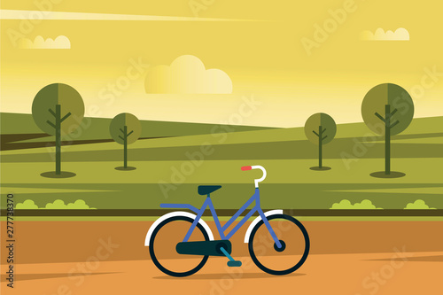 Vector bicycle ride banner