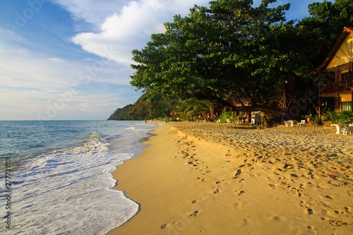 View on tropical white sand beach, Ko Chang, Thailand