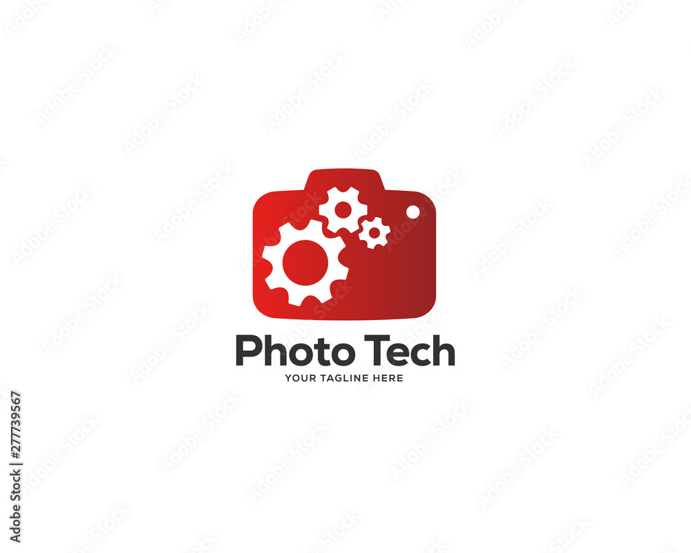 lens technology logo design, photography service logo vector template
