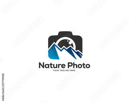 photography logo design vector, photo nature logo design template