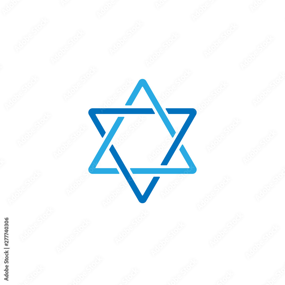 Star Of David, Hexagon Star Icon Vector Star Of David, Hexagon Star Icon Vector
