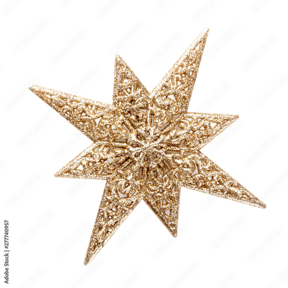 Fototapeta premium Christmas decor closeup on a white background. Isolated - Image