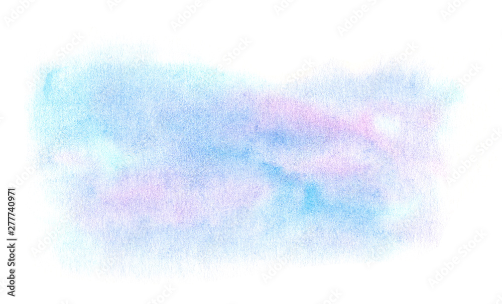 Watercolor hand drawn abstract texture background in blue and pink colors, design for background, wallpaper, decoration