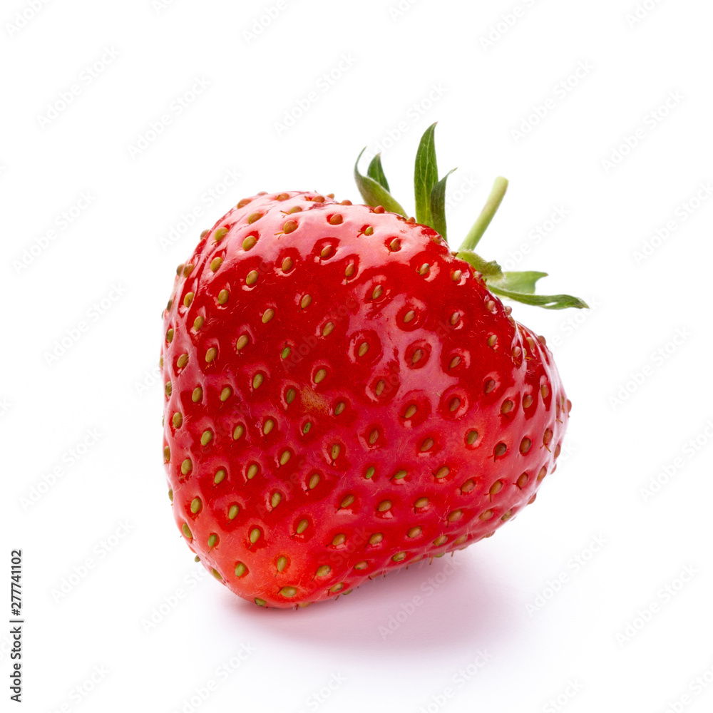 Fresh strawberries closeup on a white background. Isolated - Image Fresh strawberries closeup on a white background. Isolated - Image