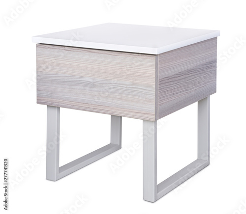 Modern gray bedside table