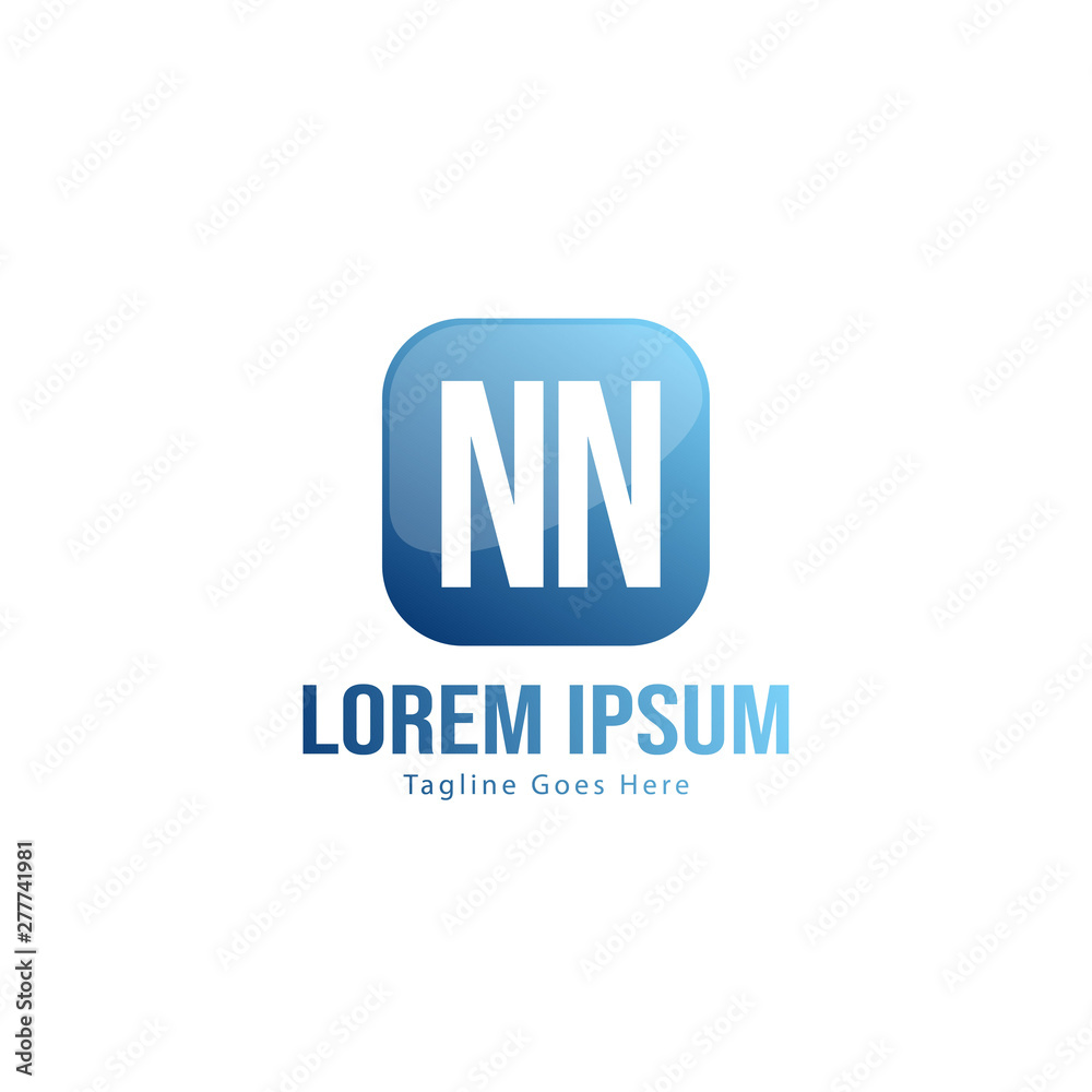 Initial NN logo template with modern frame. Minimalist NN letter logo vector illustration Initial NN logo template with modern frame. Minimalist NN letter logo vector illustration
