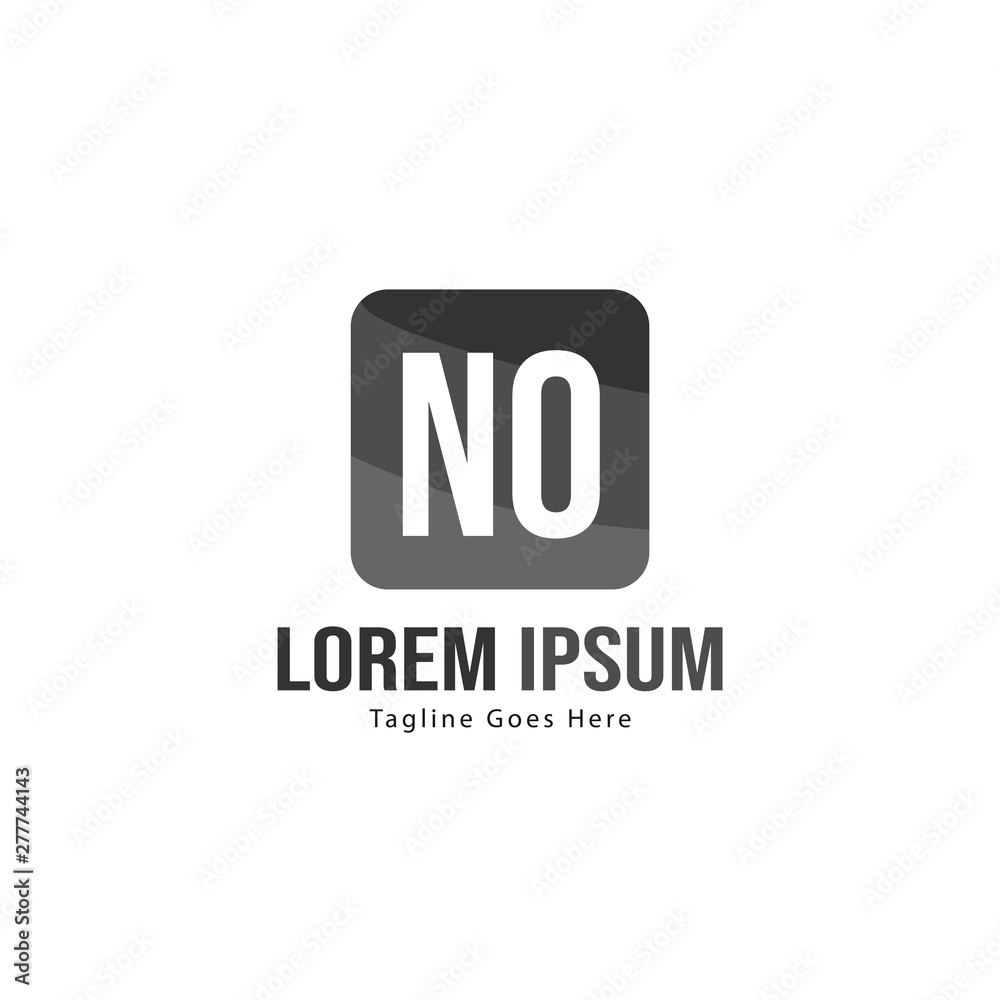 Initial NO logo template with modern frame. Minimalist NO letter logo vector illustration Initial NO logo template with modern frame. Minimalist NO letter logo vector illustration