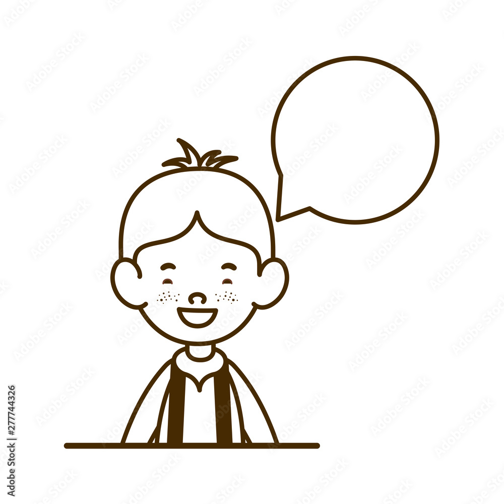silhouette of student boy smiling with speech bubble silhouette of student boy smiling with speech bubble