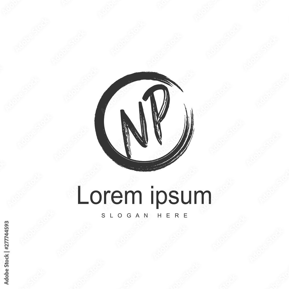 Initial NP logo template with modern frame. Minimalist NP letter logo vector illustration Initial NP logo template with modern frame. Minimalist NP letter logo vector illustration