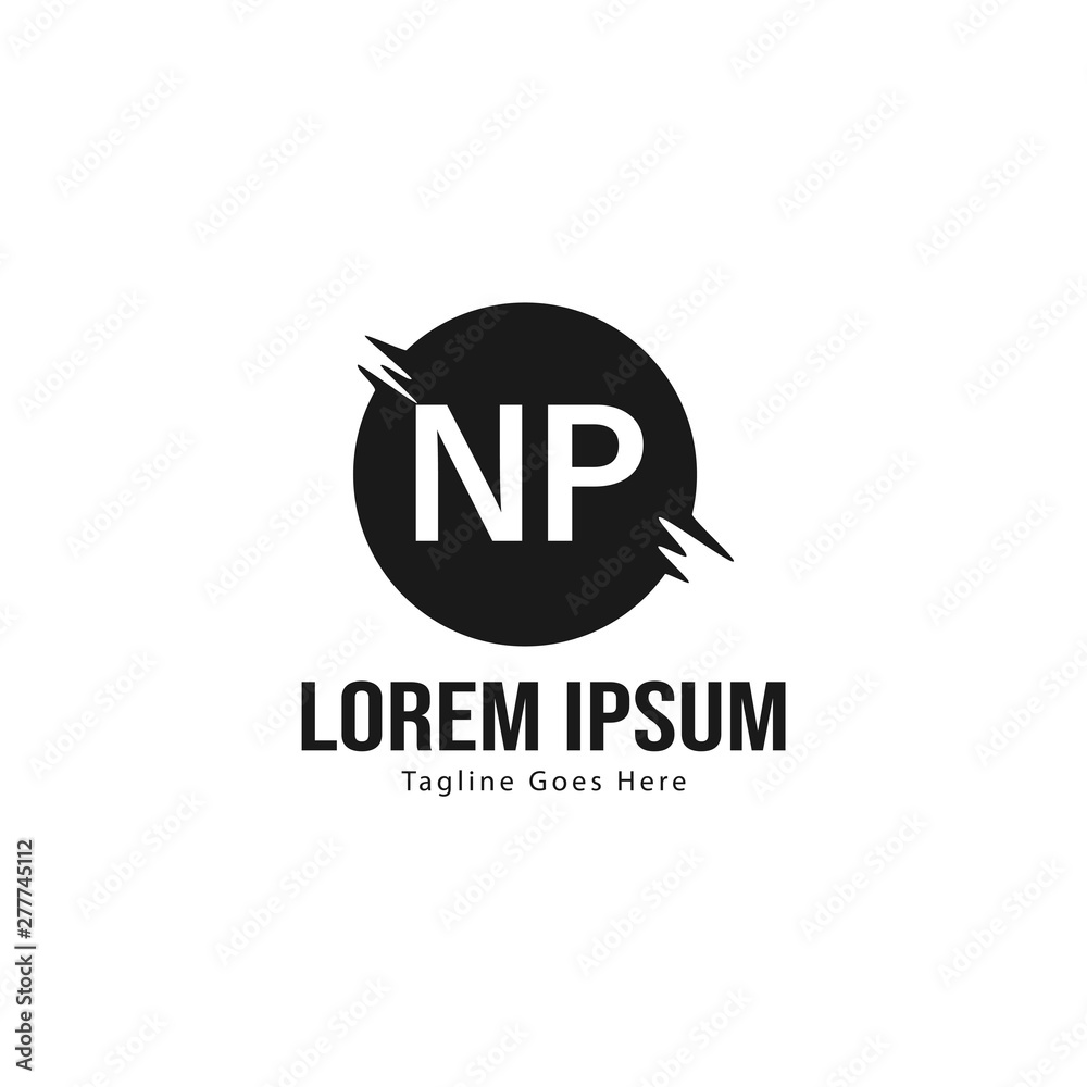 Initial NP logo template with modern frame. Minimalist NP letter logo vector illustration Initial NP logo template with modern frame. Minimalist NP letter logo vector illustration