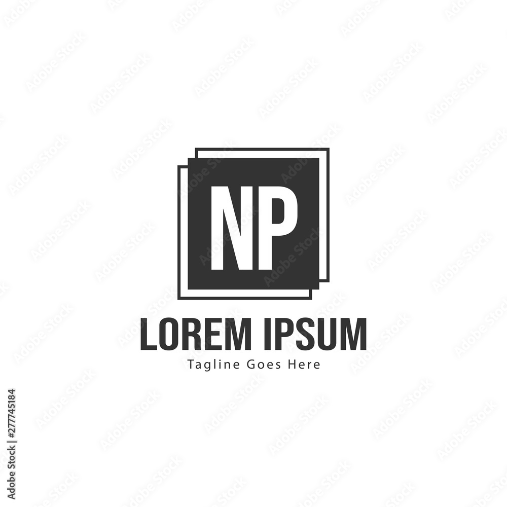 Initial NP logo template with modern frame. Minimalist NP letter logo vector illustration Initial NP logo template with modern frame. Minimalist NP letter logo vector illustration