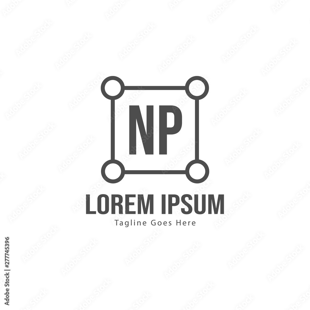 Initial NP logo template with modern frame. Minimalist NP letter logo vector illustration Initial NP logo template with modern frame. Minimalist NP letter logo vector illustration