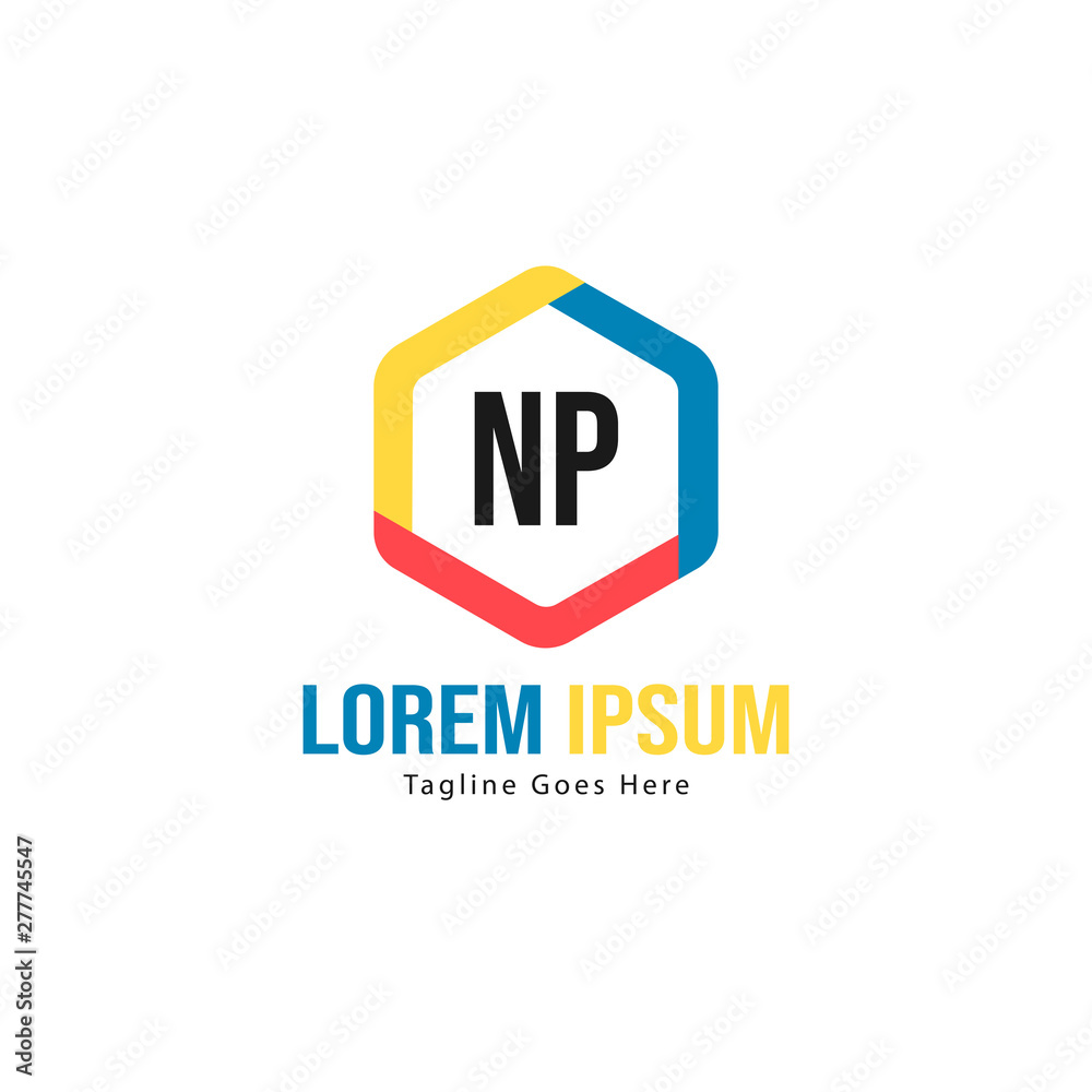 Initial NP logo template with modern frame. Minimalist NP letter logo vector illustration Initial NP logo template with modern frame. Minimalist NP letter logo vector illustration