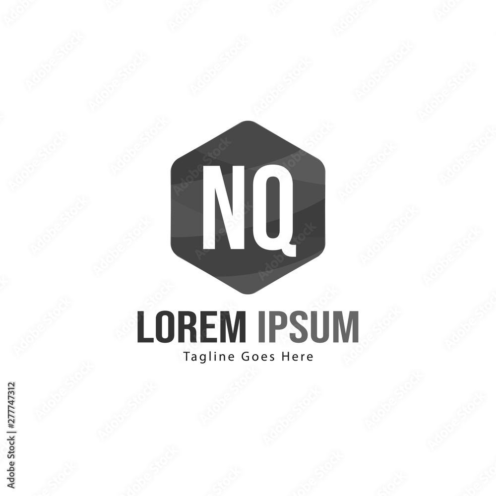 Initial NQ logo template with modern frame. Minimalist NQ letter logo vector illustration Initial NQ logo template with modern frame. Minimalist NQ letter logo vector illustration